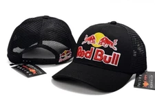 Red Bull Men's Adult Trucker Cap Outdoor Casual Mesh Black Sports Baseball Hat