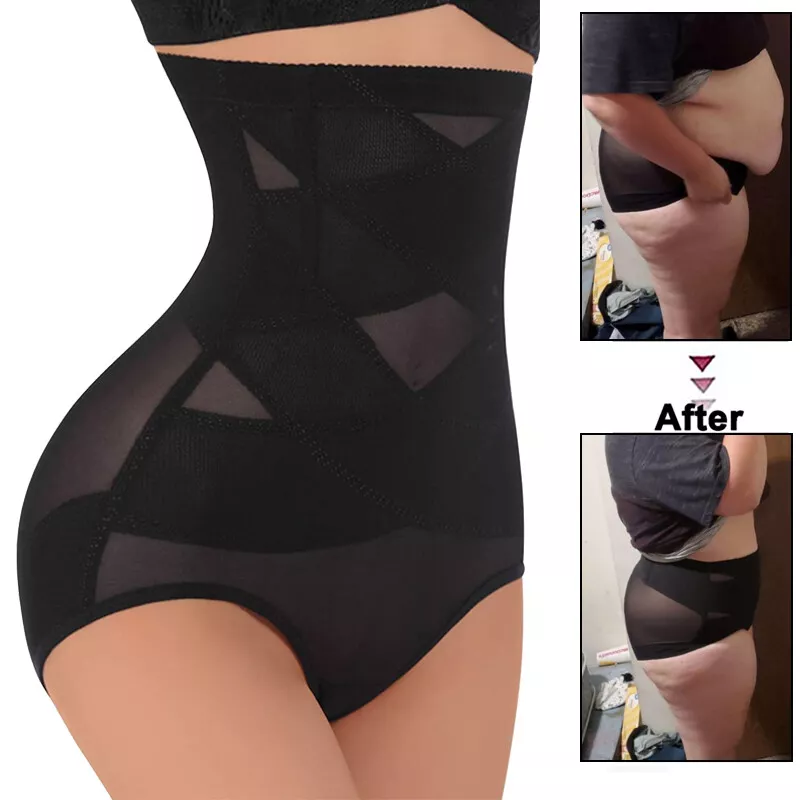 Women High Waisted Cross Compression Abs Shaping Pants Slimming Body Shaper  Hot