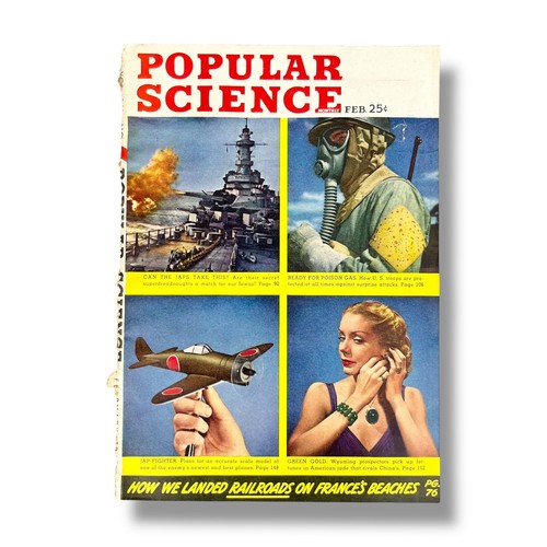 Popular Science Magazine February 1945 WW2 Vintage Technology Mechanics Journal