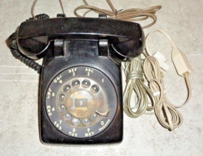 Vintage Black Rotary Bell System Western Electric 500 Phone May