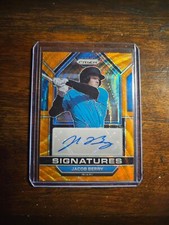 2023 Panini Prizm Signatures Jacob Berry Orange Wave Auto 27/50 SSP SP #SIG-JB