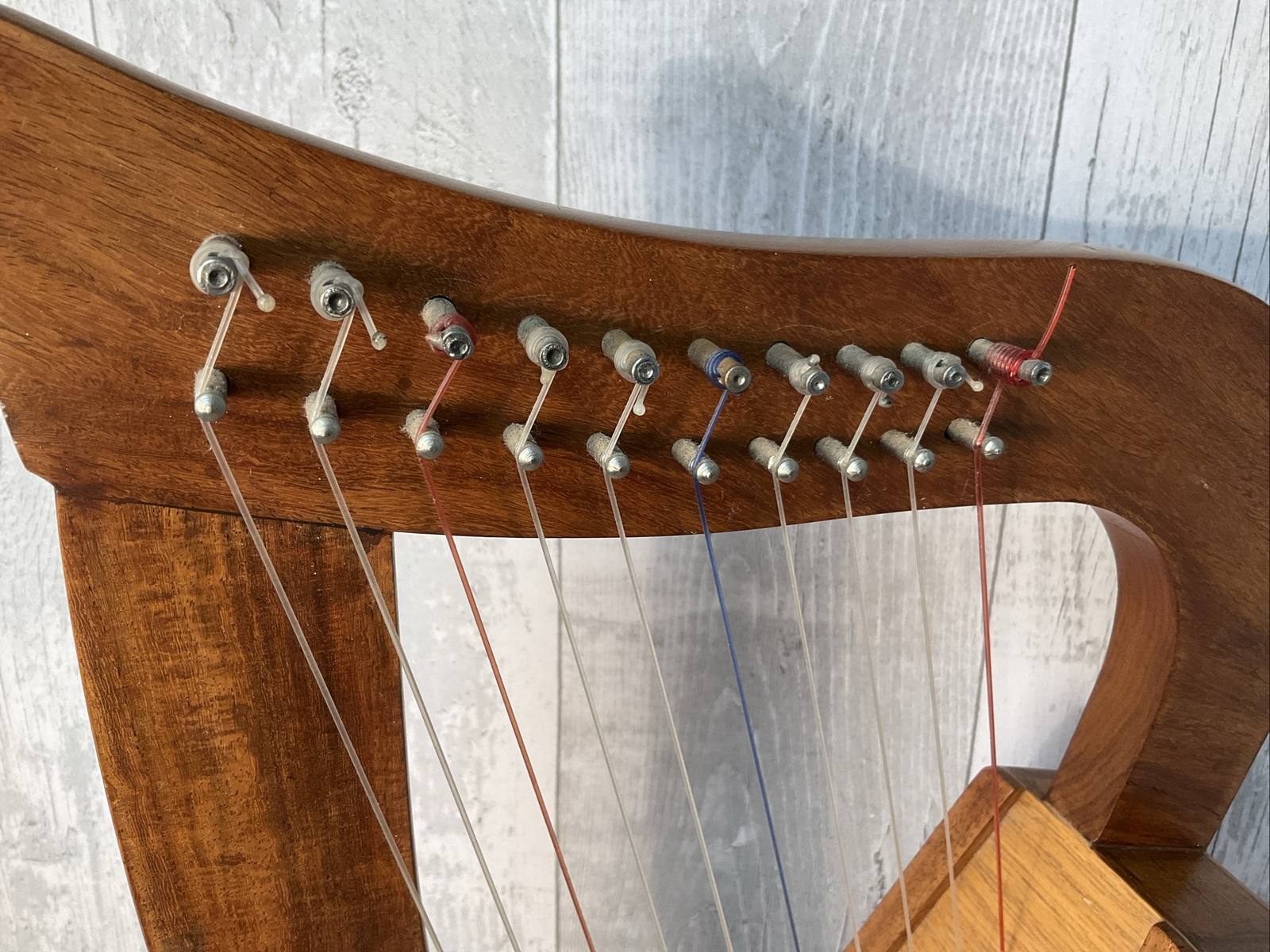 Knee Harp Wooden 10 String Carved Celtic Knot Design eBay