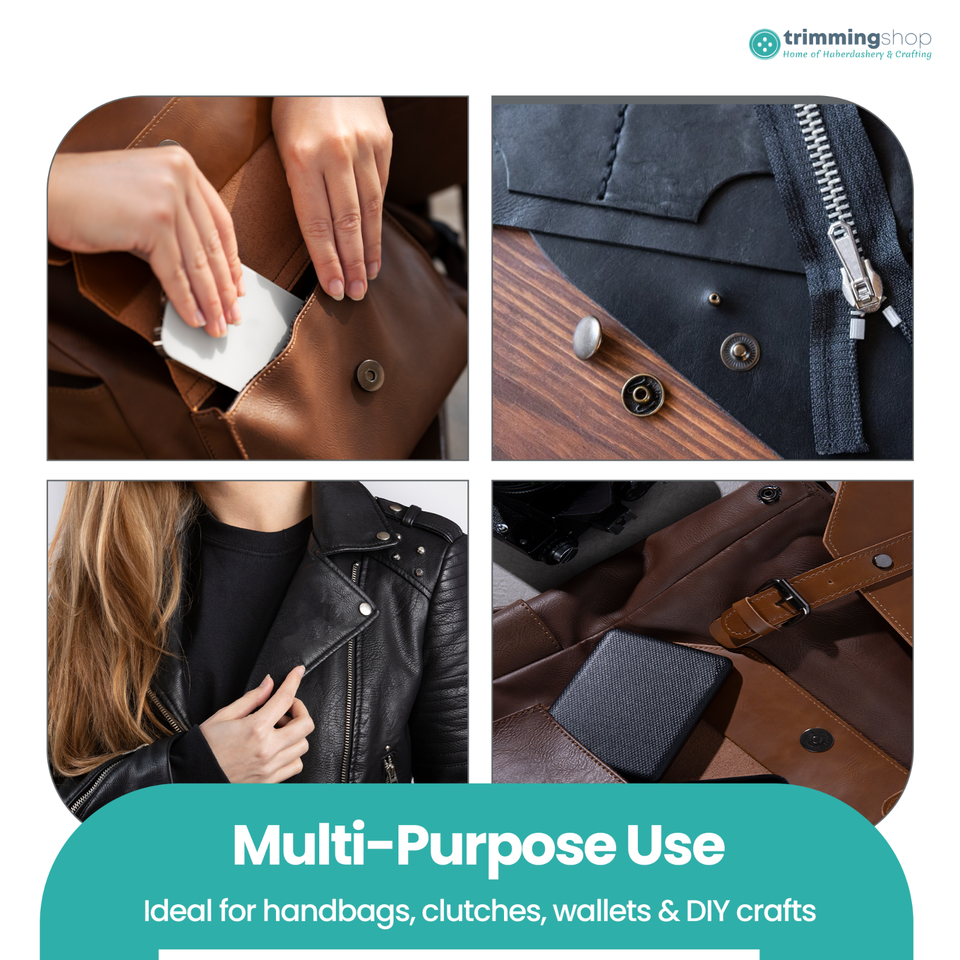 Laser Cut Double Rivet Magnetic Snaps Clasps Fasteners Handbags ...