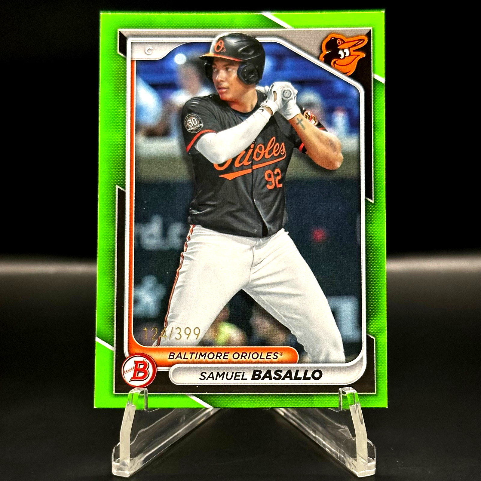 2024 Bowman SAMUEL BASALLO #BP-38 Prospects Neon Green Border /399 - Orioles