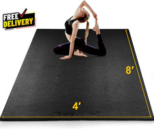 Large Exercise Mat 8'x4' Extra Thick 6-8mm Non-Slip Home Gym Fitness Mat