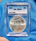 2015 American Silver Eagle MS70 ICG