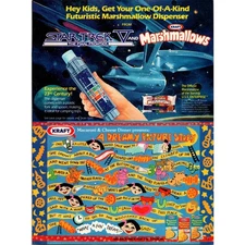 Kraft Marshmallow Futuristic Marshmallow Dispenser Star Trek V 1989 Ad SI11