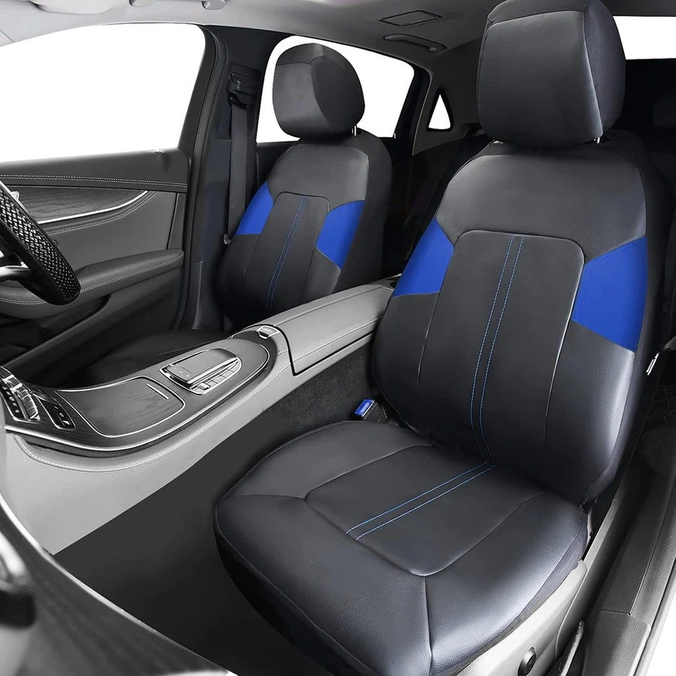 For Chevrolet Car Seat Covers PU Leather 5 Seats 2 Front Rear Split Bench Cover Foto 4 de 4