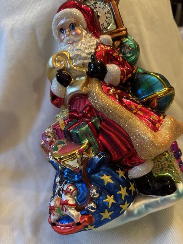 Christopher Radko Christmas Ornament Glass Santa Toys Deluxe Christmas Planner