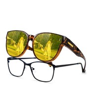 Night Driving Glasses for Women Polarized Anti-Glare Yellow Lens Night V
