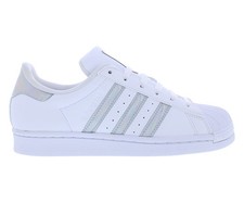 Adidas Superstar GS Boys Shoes Size 4.5, Color: White/Silver
