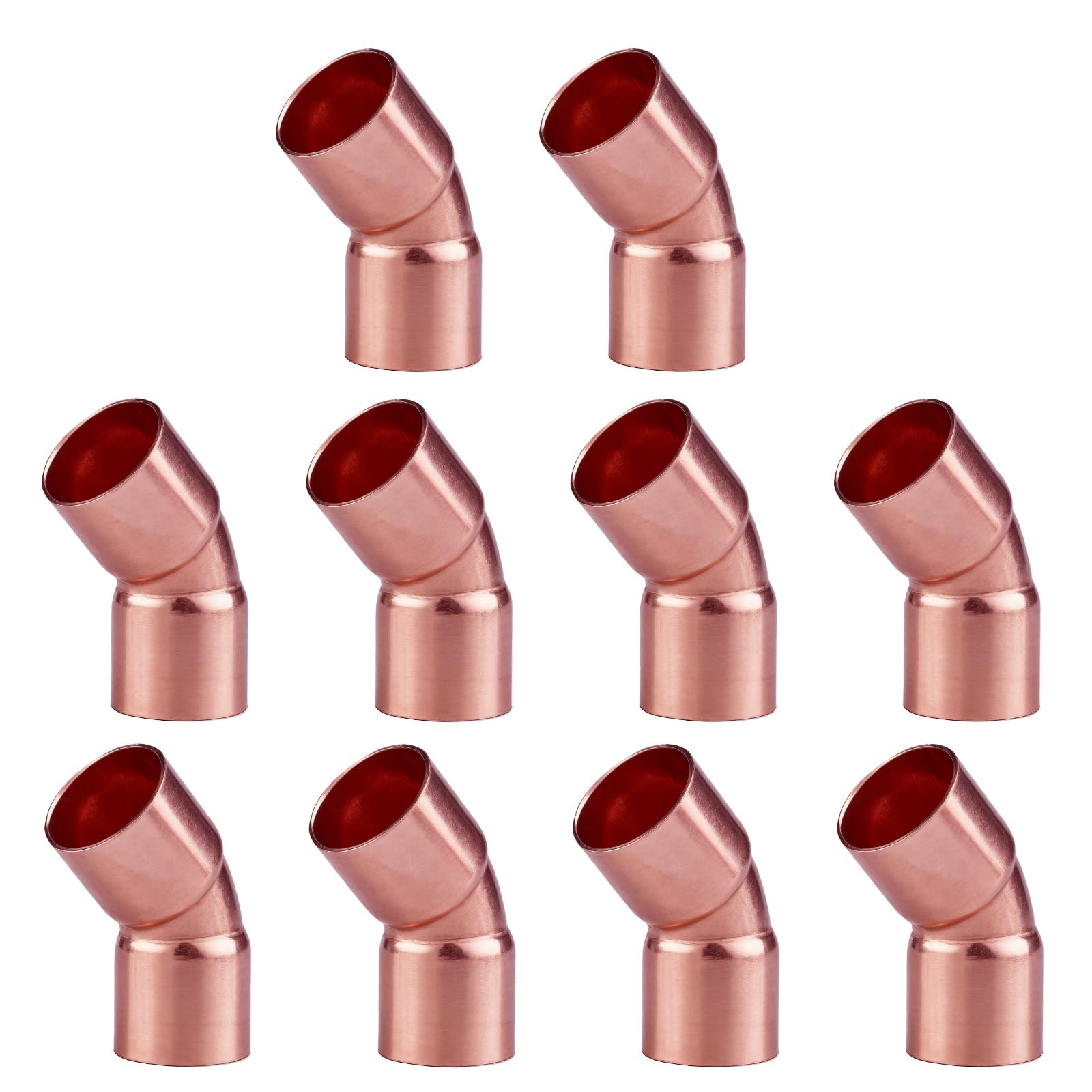 Plumbing Solder Copper 45 Degree Elbow 3/4 x 3/4 inch C x C Tube 10 PCS