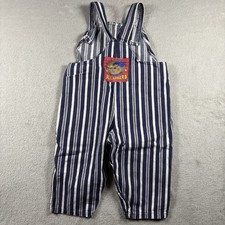 Vintage Oshkosh B'Gosh Style Overalls Blue 24m all Aboard Little Conductor 2B