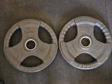 Bodymax 2 x 10kg Olympic 2" Rubber Coated Tri-grip Weights