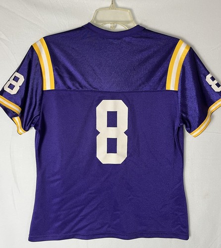 Camiseta deportiva Nike Team LSU Tigers púrpura para damas grande 12/14 de fútbol usada en excelente estado Death Valley - Imagen 2 de 8