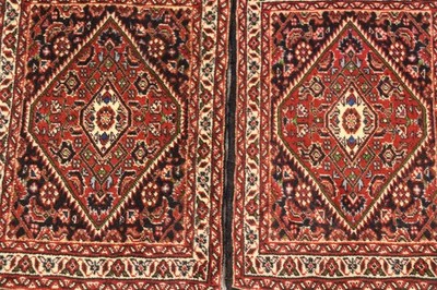 2 X Handgeknüpfter Orientteppich Bidjar Auto Fußmatten 60 X 40 CM  Neu Top