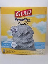 Glad 13 Gallon Kitchen Trash Bags With Febreze Freshness 110 Count Drawstring...