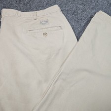 Vintage Polo Ralph Lauren Men's 38x32 USA Pants Khaki Pleated Pants Soft Cotton