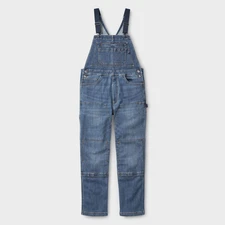 Duluth Ballroom Double Flex Denim Bib Overalls  – Washed Denim Utility Bib