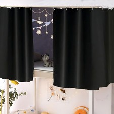 2 Panels Blackout Bunk Bed Curtains with Shading Coating for Students Single