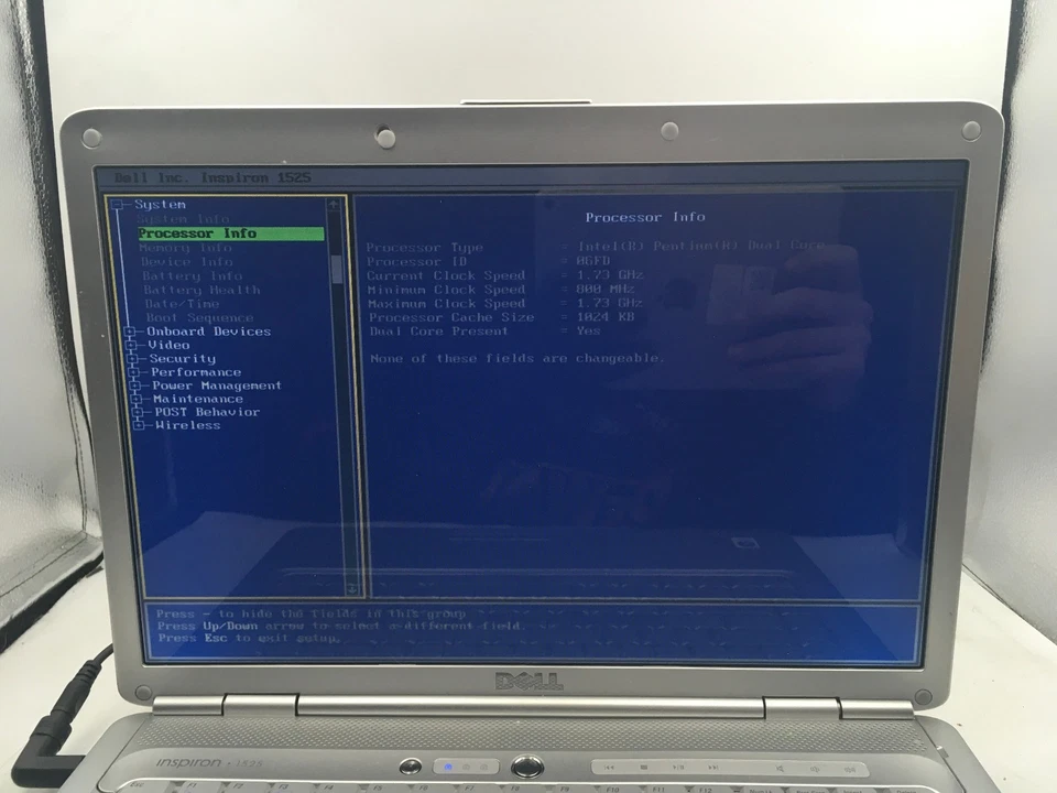 DELL INSPIRON 1525 - BOOTS TO BIOS - INTEL PENTIUM DUAL CORE - 4GB RAM - READ-BB - Image 2 of 4