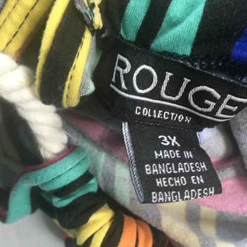 Rouge Collection Kleid Damen 3X Regenbogen Streifen Maxi Seil Träger Ärmellos Boho - Bild 12 von 14