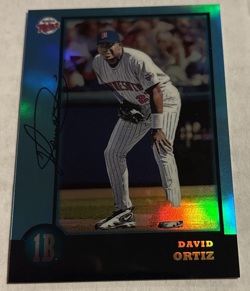 David Ortiz 2013 Bowman Chrome Blue Sapphire 1998 Rookie Reprint Refractors #71