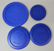 Pyrex Blue Replacement Lids 7201, 7200, 7202 Set of 4