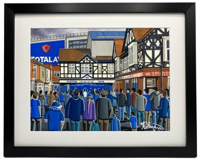 Portsmouth. Qualität Fratton Pk. Fußballverein FC Gerahmter Kunstdruck. 2 Größen
