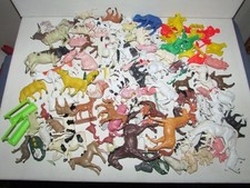 Mixed Lot of 121 Vintage Plastic Farm Animals Figures Toys - Almost 2 Pounds