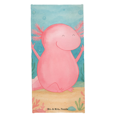 Strandtuch Axolotl Hurra Design - Geschenk Badehandtuch Badhandtuch Lurch Spaß