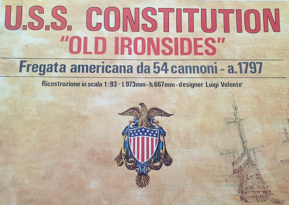 kit nuovo USS CONSTITUTION 1:98 MAMOLI lunga 98cm occasione - Immagine 2 di 4