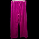 Women’s Hot Pink Elastic Waist Wide-Leg Loungewear Pants - Large
