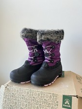 Kamik Powdery 2 Girls Winter Snow Boots Size 4 Youth Grape Pink Waterproof
