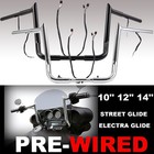 Prewired Ape Hanger Handlebar For 14 Harley Electra Glide Ultra Limited Street