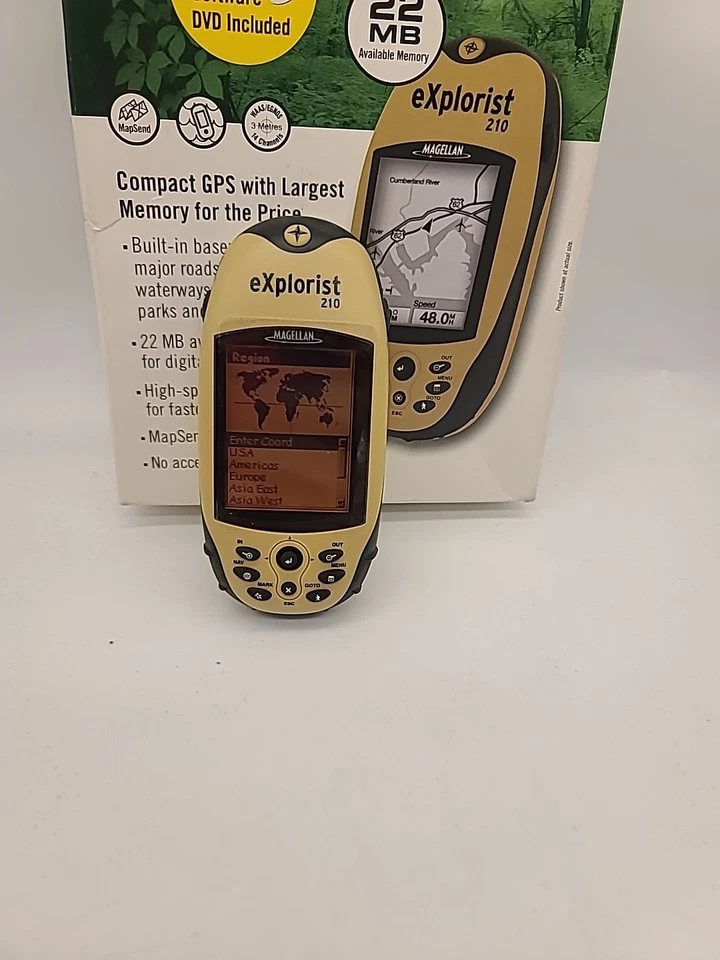 Magellan eXplorist 210 Handheld GPS Unit Waterproof Hiking geocaching portable - Image 2 of 4