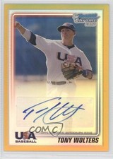 2010 Bowman Chrome USA Stars Gold Refractor 23/50 Tony Wolters #USA-TW Auto 0a7