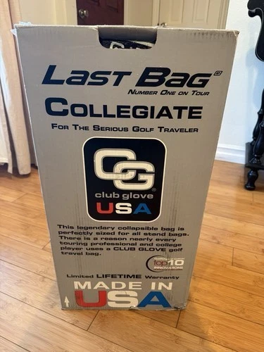 Club Glove Collegiate Golf Travel Bag w/stick – Red – New in Box – USA Made