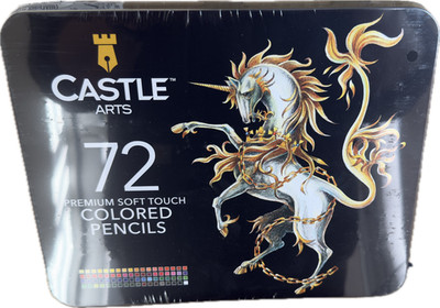 Castle Arts 72 Premium Soft Touch Colored Pencils Presentation Tin (Sealed)