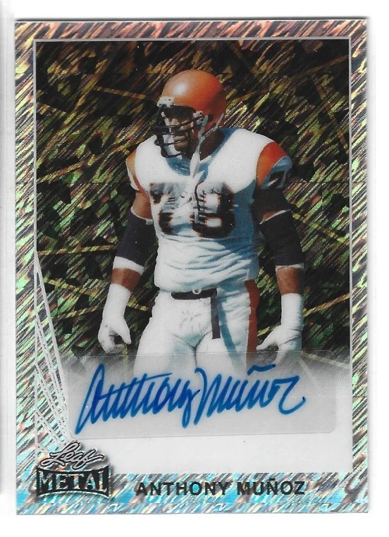 2024 Leaf Metal Universe Anthony Munoz Auto /3 SSP Rainbow Shimmer Bengals HOF