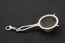 Sieve Pasta Charm Miniblings Zipper Pull Pendant Cook Cooking Kitchen