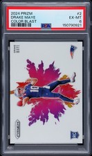 2024 PANINI PRIZM COLOR BLAST #2 DRAKE MAYE PSA 6