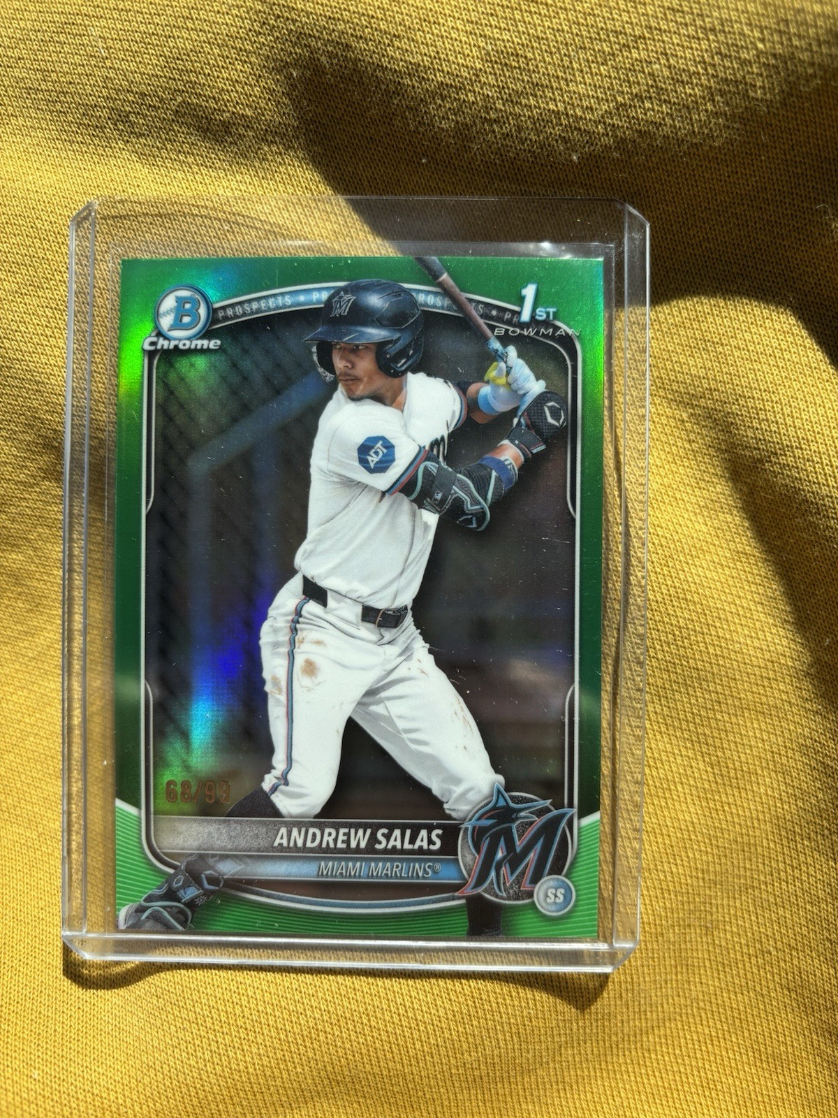 2025 Bowman Chrome 1st Andrew Salas Green Refractor 68/99
