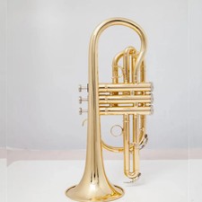 High Quality Gold Lacquered CR-310 Bb Cornet Brass Trumpet International w/Case-