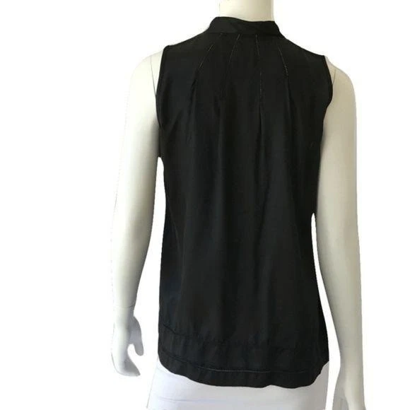 Generra Black Silky Front Tie Blouse - Image 2 of 4