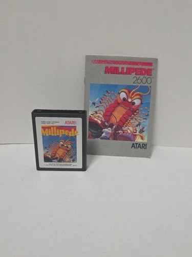Millipede (Atari 2600, 1984) Game Cartridge and Manual Tested.