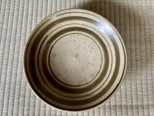 Shoji Hamada Iron-Painted Plate with White Glaze, Mashiko Ware, Vintage