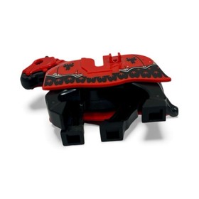 Lego Horse Armored Red Barding From Set 70402 Gatehouse Raid Black Dragon Heads