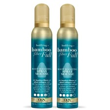 2 Ogx Bodifying Bamboo Fiber Full Root Boosting Spray Mousse Bamboo Fibers 2PACK