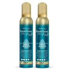 2 Ogx Bodifying Bamboo Fiber Full Root Boosting Spray Mousse Bamboo Fibers 2PACK
